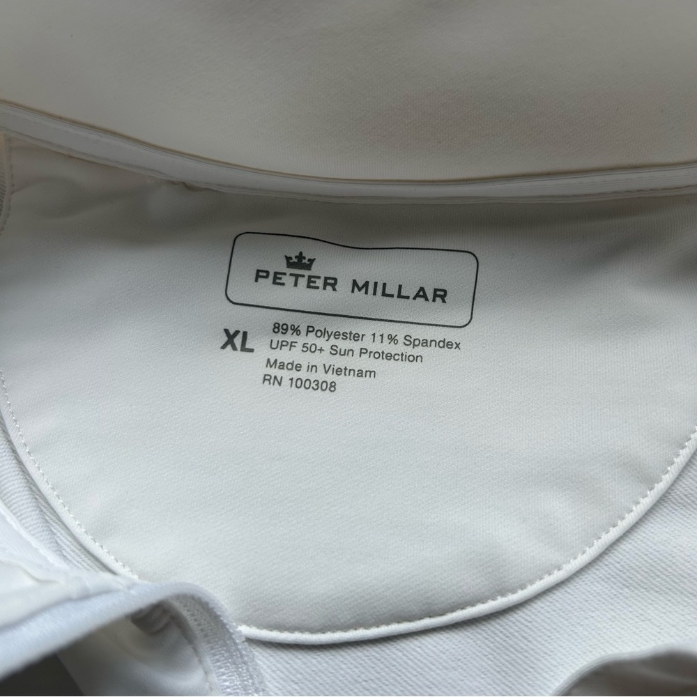 Peter Millar White Performance Quarter Zip Lightw… - image 4